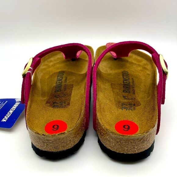 NWT Birkenstock Gizeh Dark Fuchsia Sandals Size 37/240 Germany - Picture 9 of 11